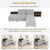 Versatile Sofa Bed Modular Sofa Free Combined Sofa With 2 Storage Racks - Gray - Image 8