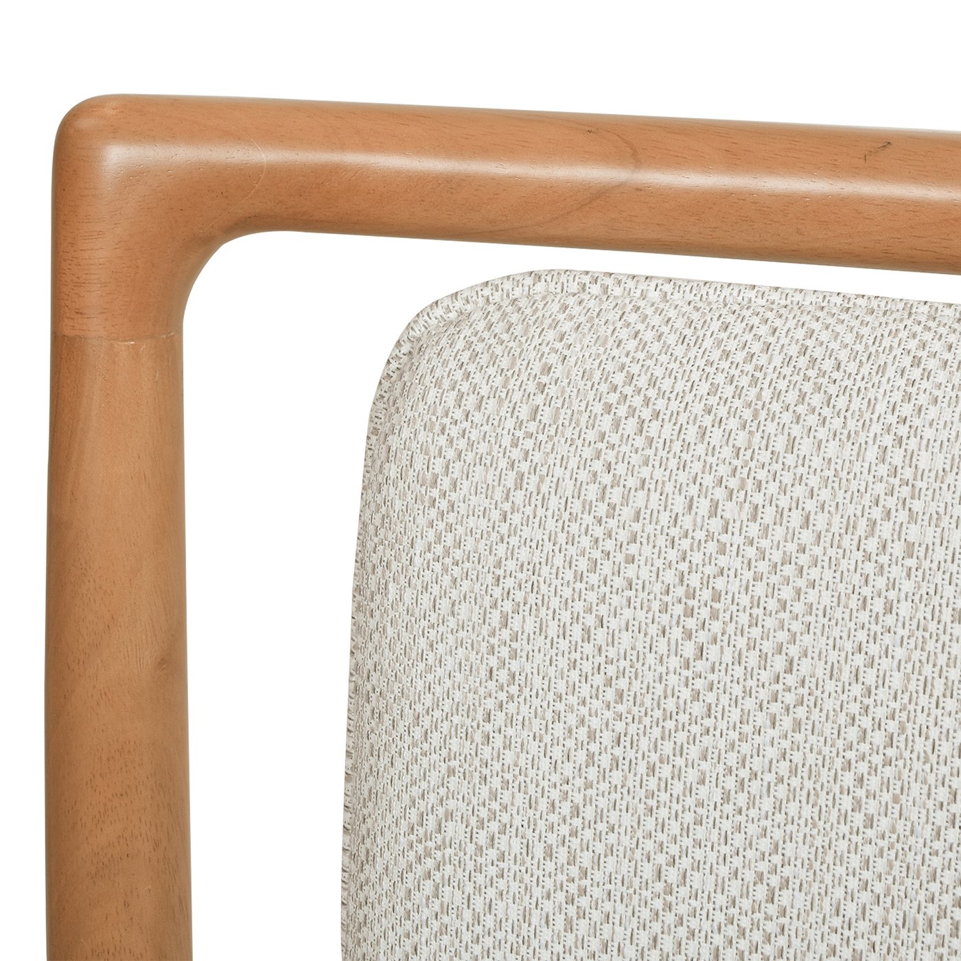 Scandi - Upholstered Dining Chair, Stain Resistant High (Set of 2) - Natural Light Brown / White Pepper - Image 4