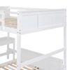 Full Over Full Bunk Bed With Desk - White - Image 7