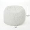 Mahin - Rounded 5 Foot Bean Bag Cozy Modern Design - White - Image 3