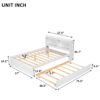 Full Bed With Trundle, Bookcase - White - Image 3