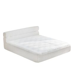 Queen Mattress & Bed Frame With Cool , Innovative All In One, Pressure Relief, Motion Isolation - White