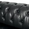 Comfy 3 Seat Sofa & Wooden Legs, For Living Room And Study - Black - Image 10