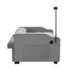 Modern Velvet Loveseat Futon Sofa Couch With Pullout Bed, Adjustable Backrest, Toss Pillows - Light Gray - Image 11