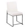 Fuji - Contemporary High Back Dining Chair (Set of 2) - Black / White - Image 2
