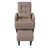 Living Room Sofa Single Chair And Ottoman, Modern Multi-Function Fabric Living Room Sofa Lounge Chair Bed And Stool. Soft Leisure Single Chair Adjustable Into 5 Angles With Sofa Bed - Gray - Image 14