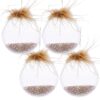 Christmas Ball Ornaments, Decorative Hanging Ball Christmas Tree Ornaments For Holiday Party Decorations (Set of 4) - Multi - Image 2