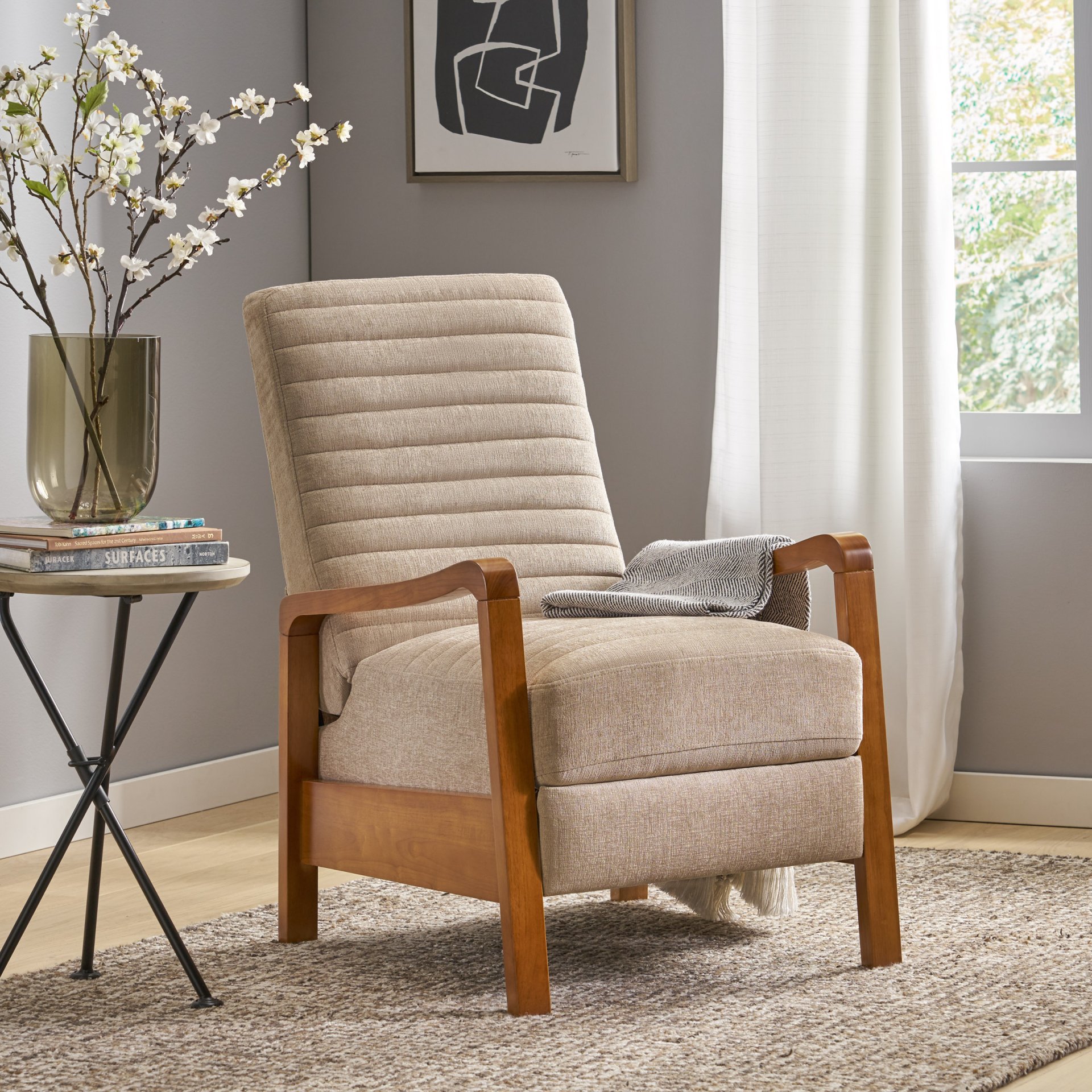 Manual Club Recliner - Sand - Image 5