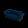 Queen Pull Out Sofa Bed, 3 In 1 Convertible Sleeper Tufted Sofa & 2 Soft Pillows - Blue - Image 10