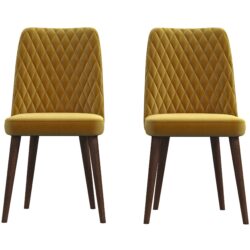 Katie - Mid-Century Modern Dining Chair (Set of 2) - Yellow