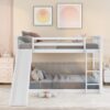 Full Over Full Bunk Bed With Slide And Ladder - White - Image 7