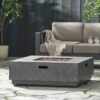 Modern Square Iron Fire Pit 50, 000 Btu - Stone Gray - Image 6