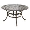 Outdoor 5 Piece Round Dining Set With 4 Arm Chairs - Cast Silver - Image 5