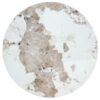 Stainless Steel Pattern Burning Stone Round Table Suitable For 2, 4 Or 6 People - Gold / White - Image 13