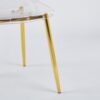 Dining Chair, Metal Leg, Plastic Seat (Set of 4) - Gold / Transparent - Image 11