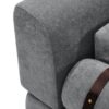 Modern Loveseat Sofa 59" Sofa Couch 2 Seater With USB Ports, Unique Cylindrical Armrests - Gray - Image 17