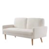 Sofa, European Style With Sleek Design, Modern & Vintage Flair, Upholstered 3 Seater Couch - Ivory - Image 2