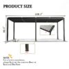 10 x 19 Ft Louver Pergola Frame & Steel Louvers - Black - Image 3