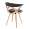 Gardenia - Mid-Century Modern Dining / Chair - White Washed / Brown - Image 3