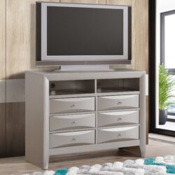 Marilla - Media Chest - Silver Champagne