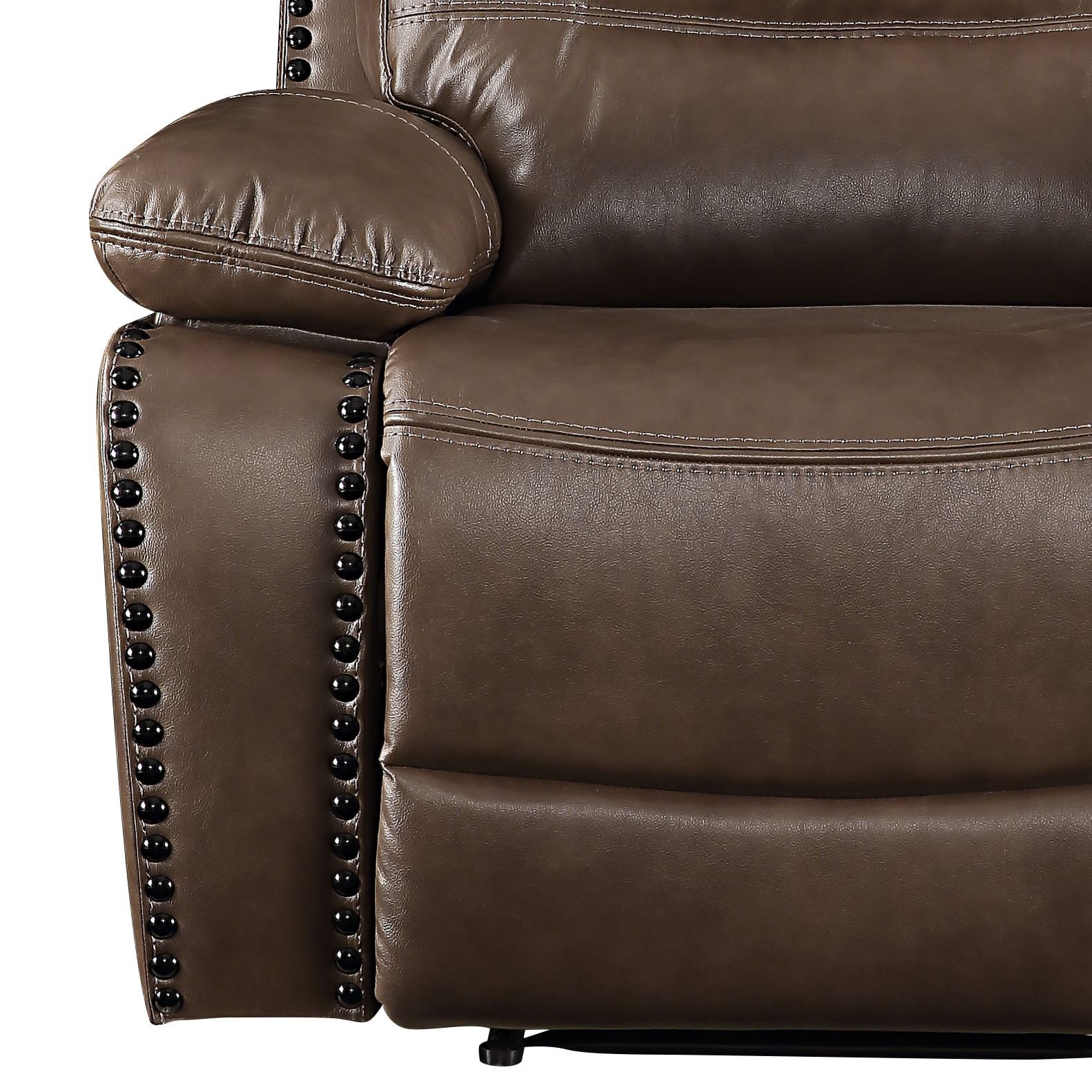 Aashi - Leather Gel Match Recliner Chair - Brown - Image 4