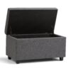 Darcy - Storage Ottoman Bench - Slate Gray - Image 2