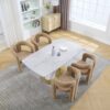 Contemporary Velvet Upholstered Accent Dining Chair - Camel Teddy - Image 11