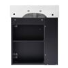 Modern Floating Bathroom Vanity With Ceramic Basin, Perfect For Small Bathrooms, Left Side Storage - Black - Image 17