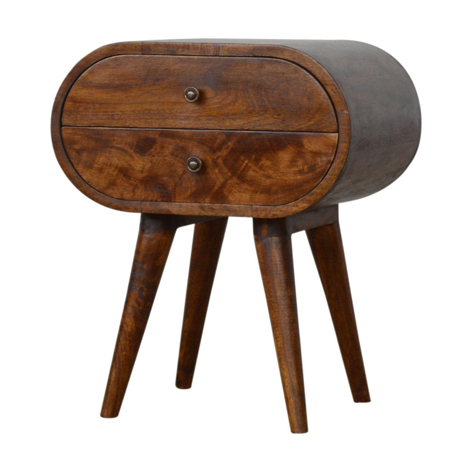 Circular Nightstand - Chestnut - Image 4