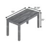 Albany - Solid Wood Dining Table For 6, Small Kitchen And Breakfast Table - Gray - Image 3
