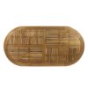 Outdoor Table With Smooth Lines, Slat Top - Teak - Image 5
