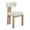 Mid Century Modern 7 Piece Dining Set With Upholstered Armless Chairs And Wood Dining Table - Beige / Natural / Brown - Image 8