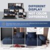 Modern Oversized Modular Sectional Sofa With Ottoman, Seat, Chaise Lounge And Armrest, Sparkling Chenille Fabric Soft Cushion Sofa With 4 Pillows, 4 Pieces Diy Combination Tufted Sofa, No Assembly Required - Blue - Image 15