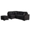 Sleeper Sofa Bed, 2 In 1 Pull Out Sofa Bed L-Shape Couch With Storage Ottoman For Living Room, Bedroom Couch And Small Apartment - Black - Image 11