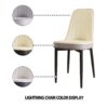 Modern Dining Chair (Set of 4) With High Quality Metal Legs - Beige - Image 12