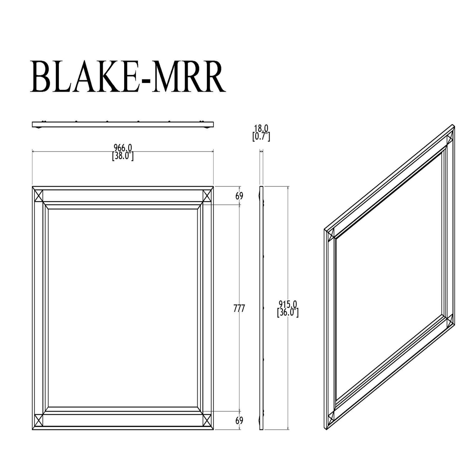 Lively - Mirror With Glitter Detail - Black - Image 3