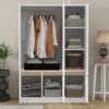 6 Doors Wardrobe Storage For Bedroom - White - Image 10