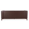 Mid Century Modern 3 Seater Sofa With Tufted Stitching - Dark Brown - Image 7