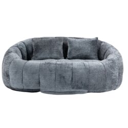 Contemporary Bean Bag Sofa Lazy Sofa Durable Comfort Lounger For Indoor & Outdoor Use - Gray
