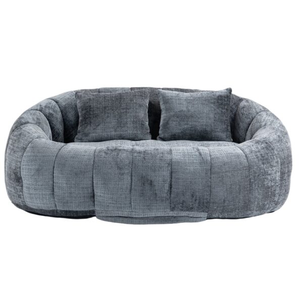 Contemporary Bean Bag Sofa Lazy Sofa Durable Comfort Lounger For Indoor & Outdoor Use - Gray
