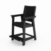 Modern Counter Chair Sleek HDPE Poly Lumber For Dining, Patio, And Garden Comfort - Black - Image 5