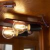 Corner Curio Cabinet With Lights, Adjustable Tempered Glass Shelves, Mirrored Back, Display Cabinet (E26 Light Bulb Not Included) - Oak - Image 12