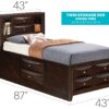 Marilla - Twin Storage Bed - Cappuccino - Image 2