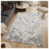 Geometrix - 5'3" X 7'3" Area Rug Geometric & 3D Effect - Gray / Ivory - Image 2