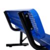 6' Outdoor Steel Bench With Backrest - Blue - Image 4