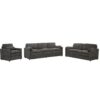 Cozy Upholstered Sofa Set Oversized Comfy Cloud Sofa Double Cushion Sofa Group Plush Cushion Sofa Couch For Living Room - Gray - Image 15