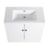 Modern Bathroom Vanity With Resin Sink & Soft Close Cabinet Doors, Durable - White - Image 12