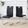 (Set of 4) Material Bow Shaped Chairs Perfectly Integrated Into Industrial And Modern Home Design - Black - Image 8
