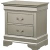 Louis Phillipe - Elegant Nightstand - Silver Champagne - Image 6