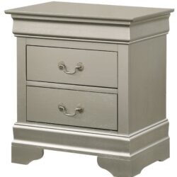 Louis Phillipe - Elegant Nightstand - Silver Champagne
